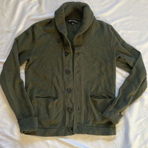 J Crew Men’s button up cardigan sweater with collar (small)